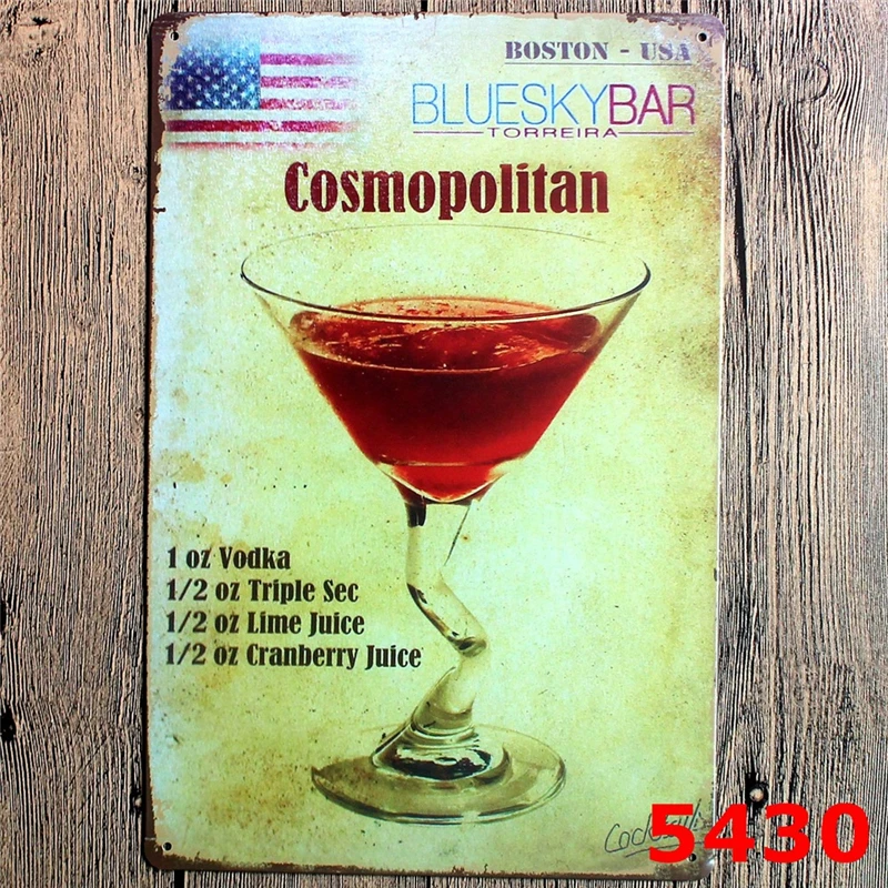 Винтажные металлические жестяные таблички для бара паба кафе домашний декор