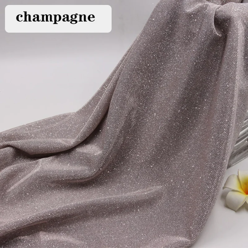 

1.5meter Champagne and 1.5 Meter Width 140CM Sequin Glitter Fabric