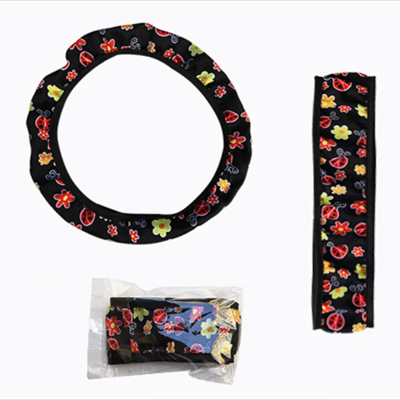 38CM Anti-Slip Steering Wheel Cover Car Handlebar Styling Interior Accessories Elastic Flowers Print Covers | Автомобили и