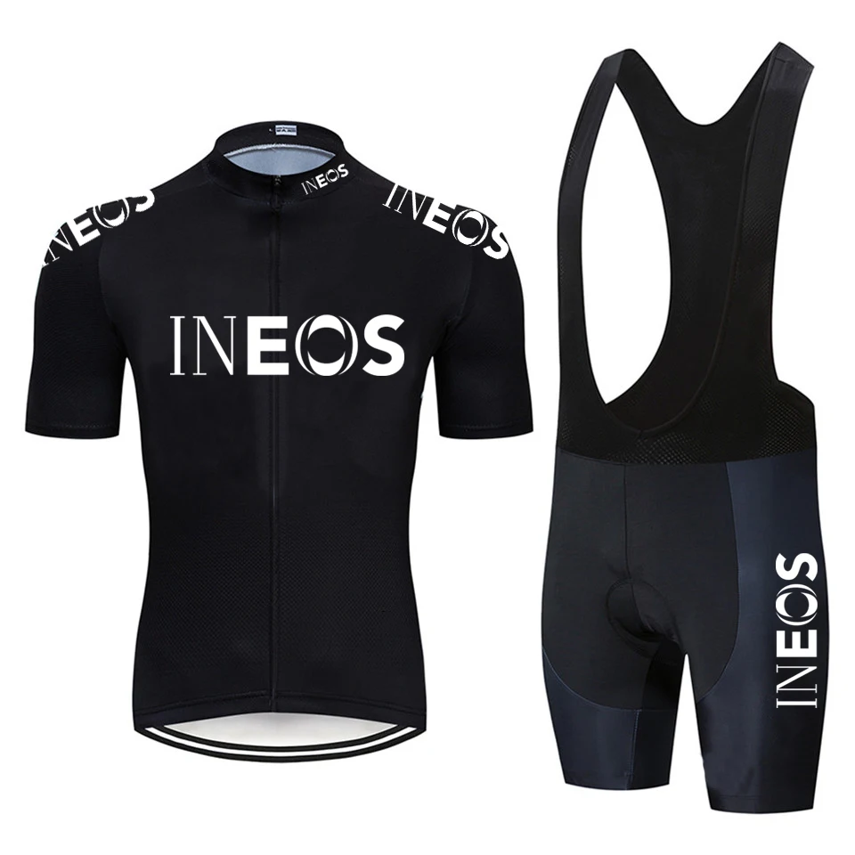 

2021 INEOS Cycling Jersey Set Short Sleeve Road Bike Clothing Sport Wear MTB Breathable Maillot Ropa ciclismo 19D Bib shorts