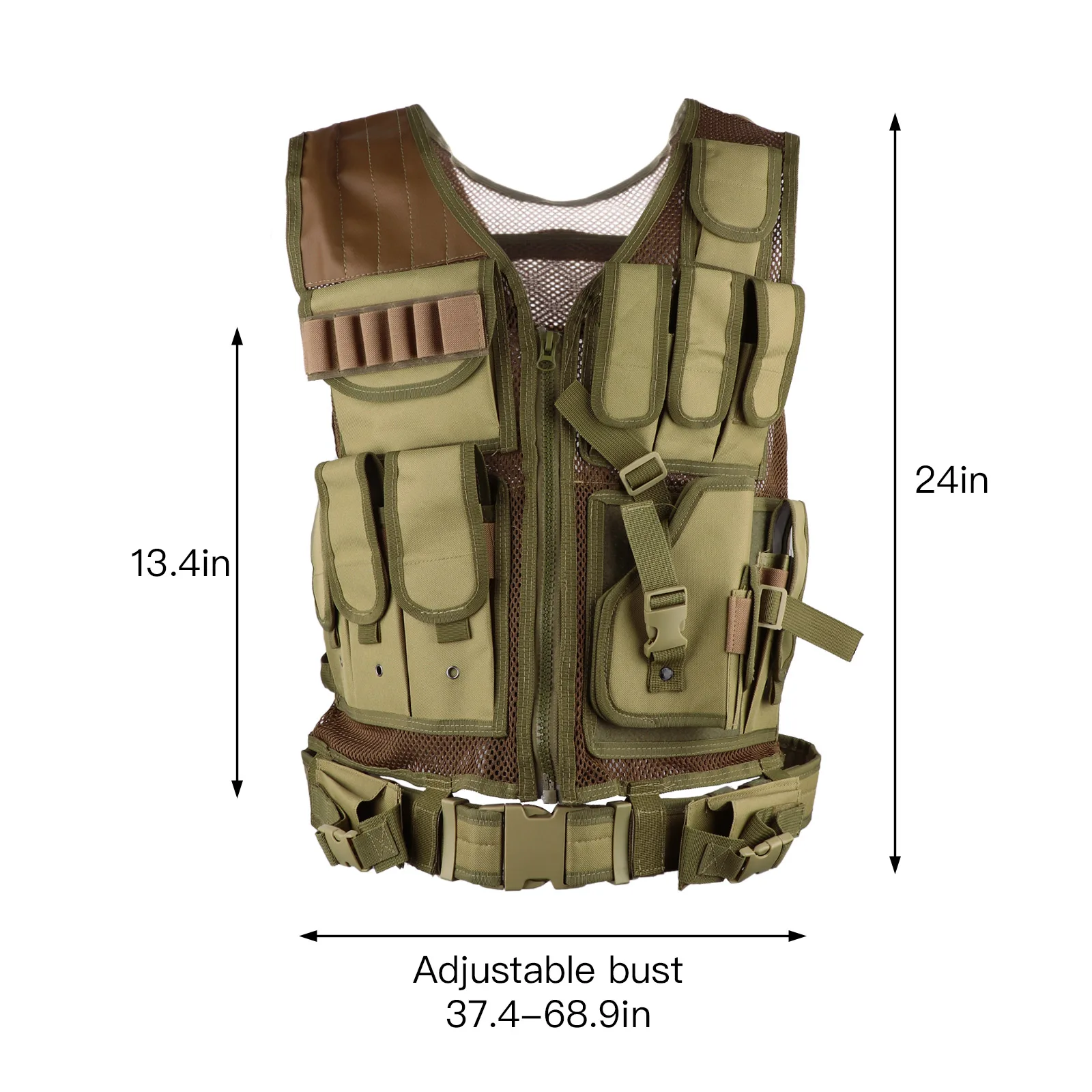

Tactical Vest Military Combat Armor Vests Mens Tactical Hunting Vest Army Adjustable Armor Outdoor CS Training Vest Airsoft