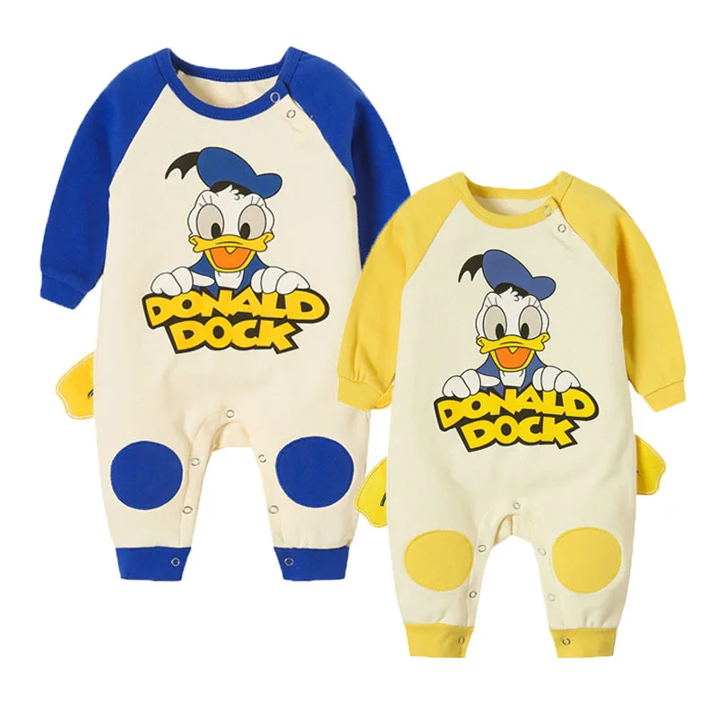 Детский комбинезон для мальчиков и девочек зимний новорожденных с Дональдом