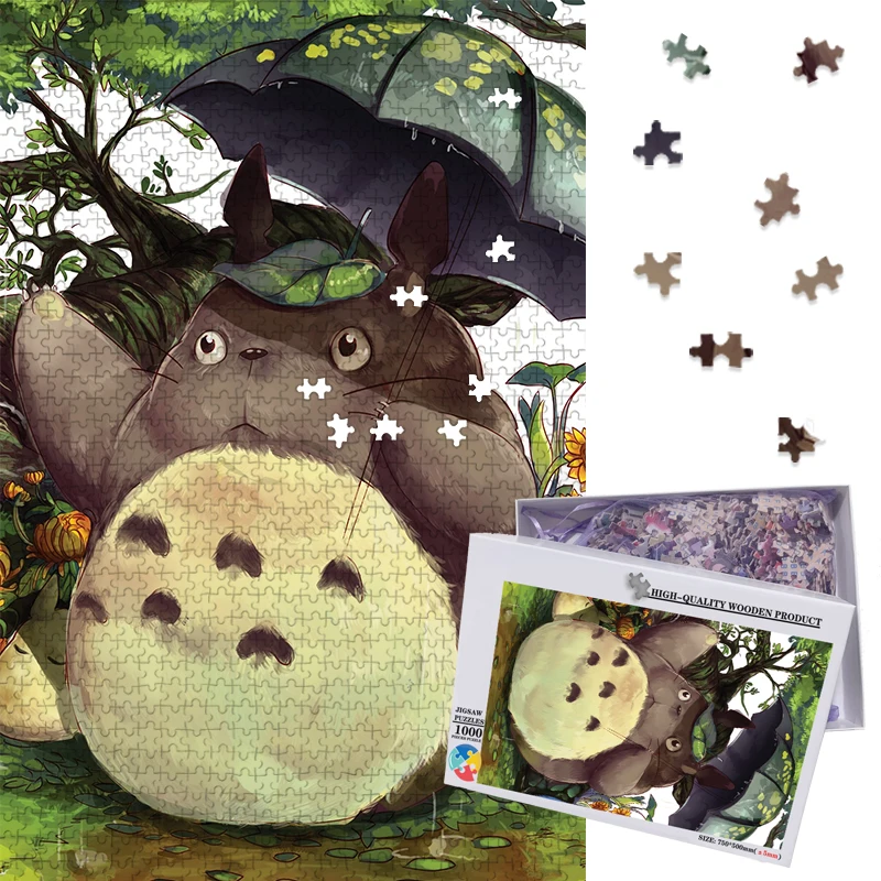 

MOMEMO 1000 Pieces Hayao Miyazaki Cartoon Anime Puzzle Jigsaw My Neighbor Totoro for Adults Kids Children Educational Toys Gifts