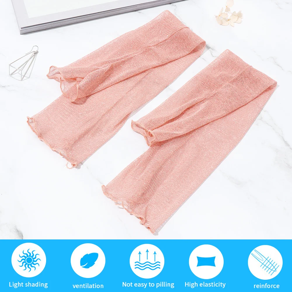 

Summer Fashion Lady Gauze Sun Protection Sleeves Gloves Women Thin Long Fingerless Arm Warmers Sunscreen Uv Breathable Mittens