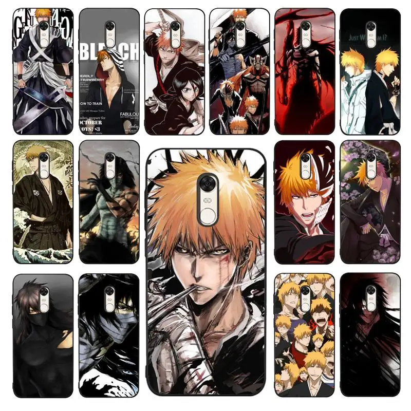 

Yinuoda Anime Bleach Kurosaki ichigo Phone Case for Redmi 5 6 7 8 9 A 5plus K20 4X 6 cover