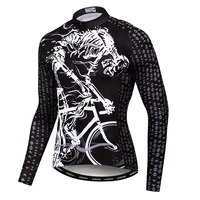 men cycling jersey long sleeve autumn spring bicycle clothing mtb jersey quick dry breathable