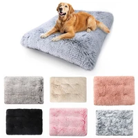 soft dog bed plush dog bed crate pad pet sleeping mat for large medium small dogs cats warm pet blanket bed mat dog sofa cushion