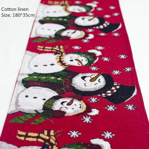 Snowman Креативная вышитая скатерть из хлопка и льна, Рождественский Декор для дома, подарок на Рождество, товары, украшение для нового года - Цвет: Snowman