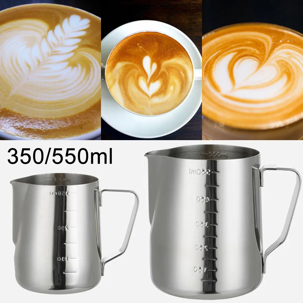 

350/550ml Milk Jugs With Scale Fashion Milk Craft Milk Frothing Pitcher Coffee Latte Frothing Art Jug Pitcher Mug Scale Cup