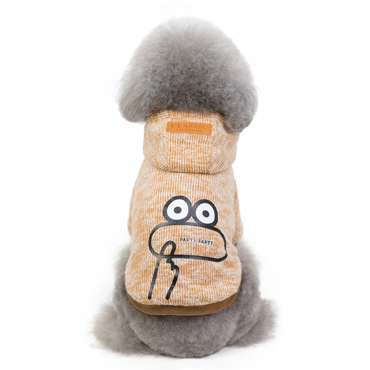 

Pet Small Dog Warm Clothes Autumn and Winter Cold Proof Clothing Teddy Bichon Dog Leisure Frog Two-Legged Cotton Coat