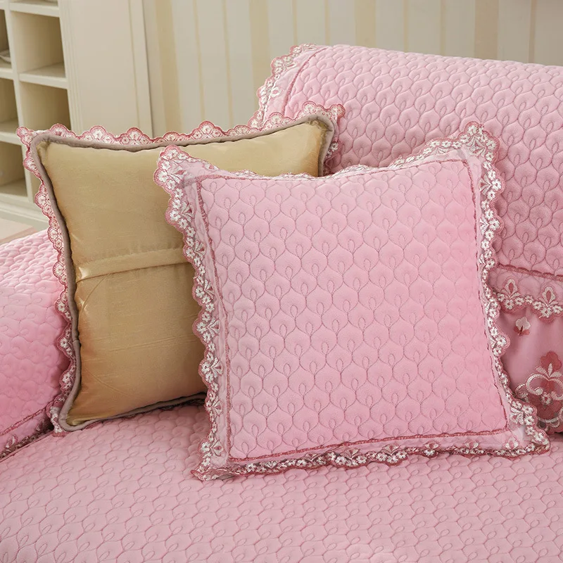 Короткая плюшевая Хрустальная бархатная кружевная подушка для дивана