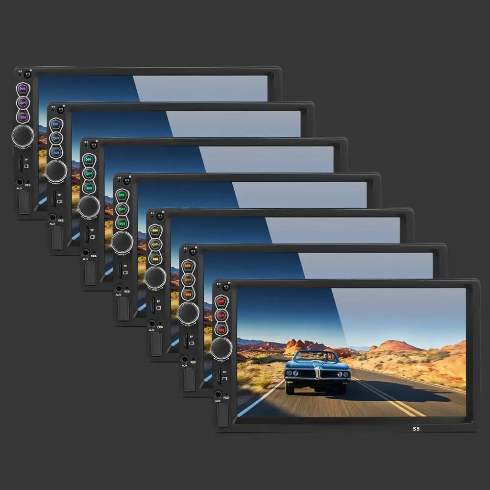2 Din 7 дюймов ЖК сенсорный экран Авторадио Авто радио плеер Поддержка bluetooth Камера просмотра автомобиля аудио 2din Автомагнитола 7028