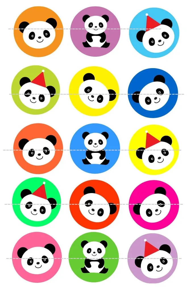 24 панды съедобный Топпер для торта Вафля рисовая бумага печенья капкейка