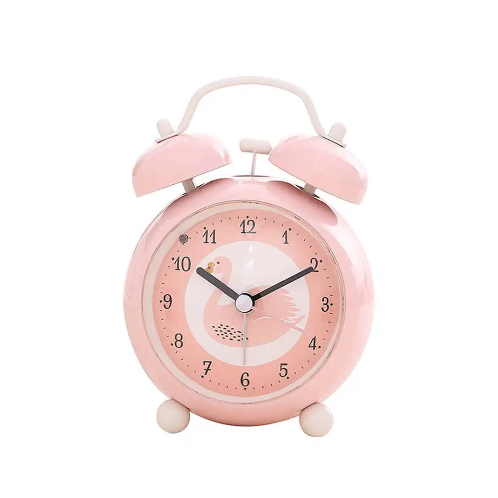 3 дюймовые милые металлические мелодии будильника прикроватные часы для