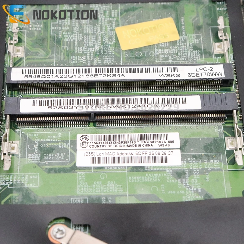 nokotion new 60y3852 63y1076 44c5341 for lenovo thinkpad x200s laptop motherboard sl9400 1 86ghz 48 48q04 041 with heatsink free global shipping