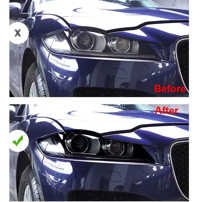 

Car Smoke Black TPU Headlight Protect Film Fit For Jaguar XF 2016-2019