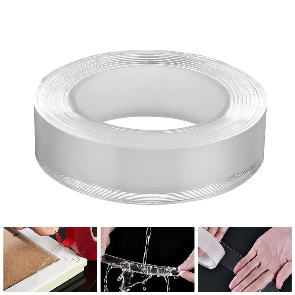 

Clear Double Sided Grip Tape Traceless Removable Washable Strong Adhesive Sealers Gel Grip Tapes Acrylic Glue Gadget Sticker