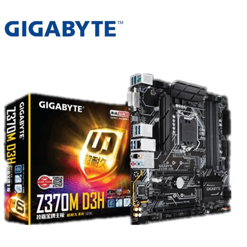 Для Gigabyte GA Z370M D3H оригинальная новая материнская плата Z370 Socket LGA 1151 DDR4 USB3.0 SATA3.0 DVI +