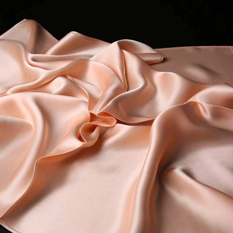 

Natural Mulberry Silk Scarf Long Solid Color Large Shawls Wraps Satin Scarf Real Silk White Femme Ladies Fashion