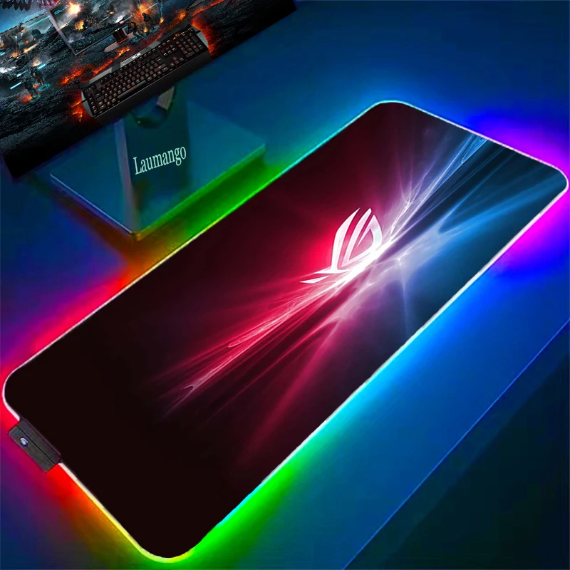 

Игровой коврик для мыши Asus Rog RGB, милый коврик для мыши, игровой Настольный коврик, коврик для мыши, Стич, коврики, аксессуары для ПК, аниме кла...