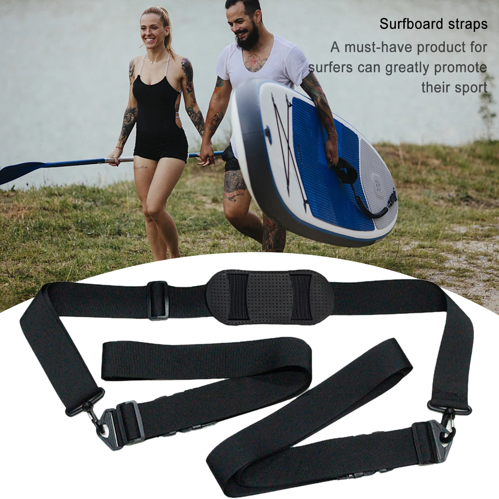 

Регулируемый плечевой ремень для серфинга, ремешок для весла, плавники для серфинга, весло для Вейкборда, серфинга, каяк, унисекс