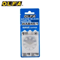 olfa hob 45mm wave round blade stainless steel serrated blade olfa wab45 1