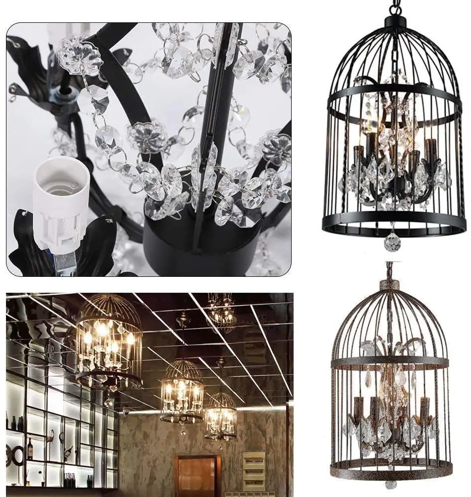 Промышленное винтажное освещение Хрустальная Потолочная люстра 4 освещения