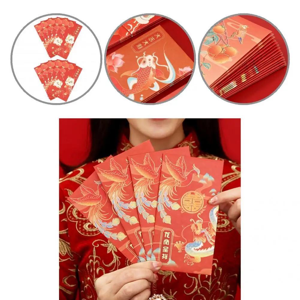 

Useful Lucky Money Bag Attractive Reusable Wedding Lucky Money Envelope Lucky Money Envelope Chinese Red Envelope 10Pcs