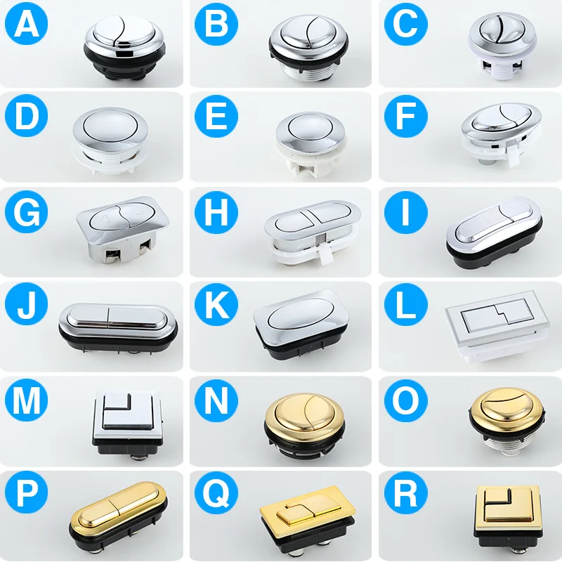 Высокое качество двойной унитаз Кнопка бака 58 мм/48 мм/38 мм Золотая круглая