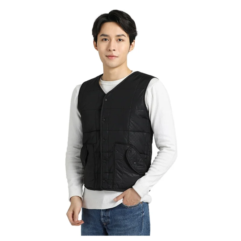 

2021 New Sleeveless Men Fashion Vest,men Cotton Vest Winter Jacket，Solid Mens Vest Jacket，Casual V-Neck Men Cotton Vest Coat