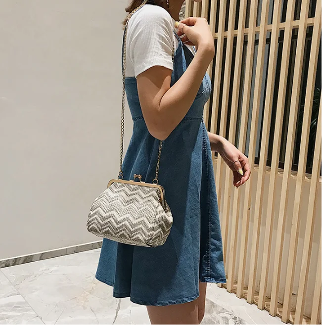 Новая женская Соломенная Сумка через плечо| |