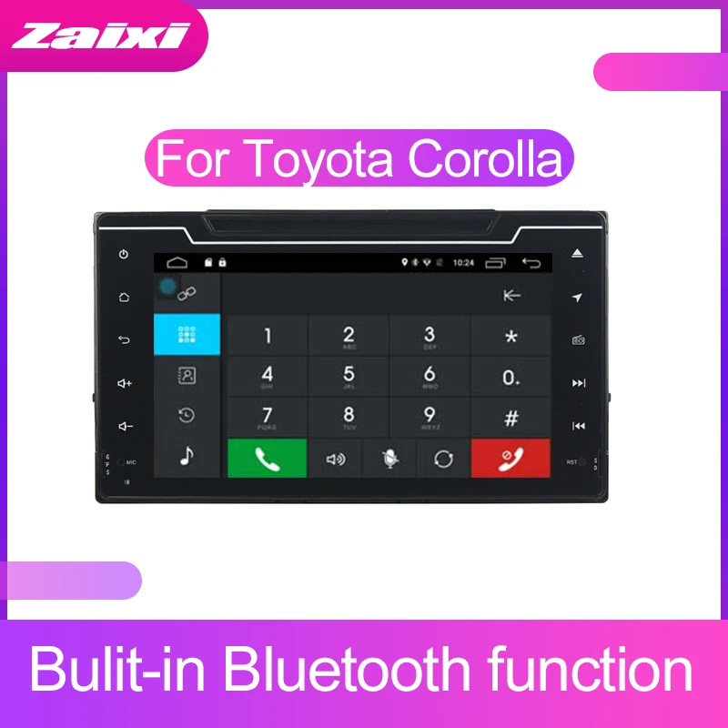 Автомобильная аудиосистема ZaiXi с сенсорным экраном Android для Toyota Corolla 2016 ~ 2019