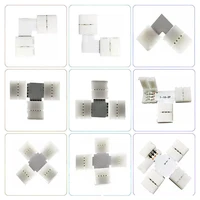 10mm width solderless connector 2345pin tlx shape corner connector for ws2812 ws2811 5630 5050 rgb rgbw led strip light