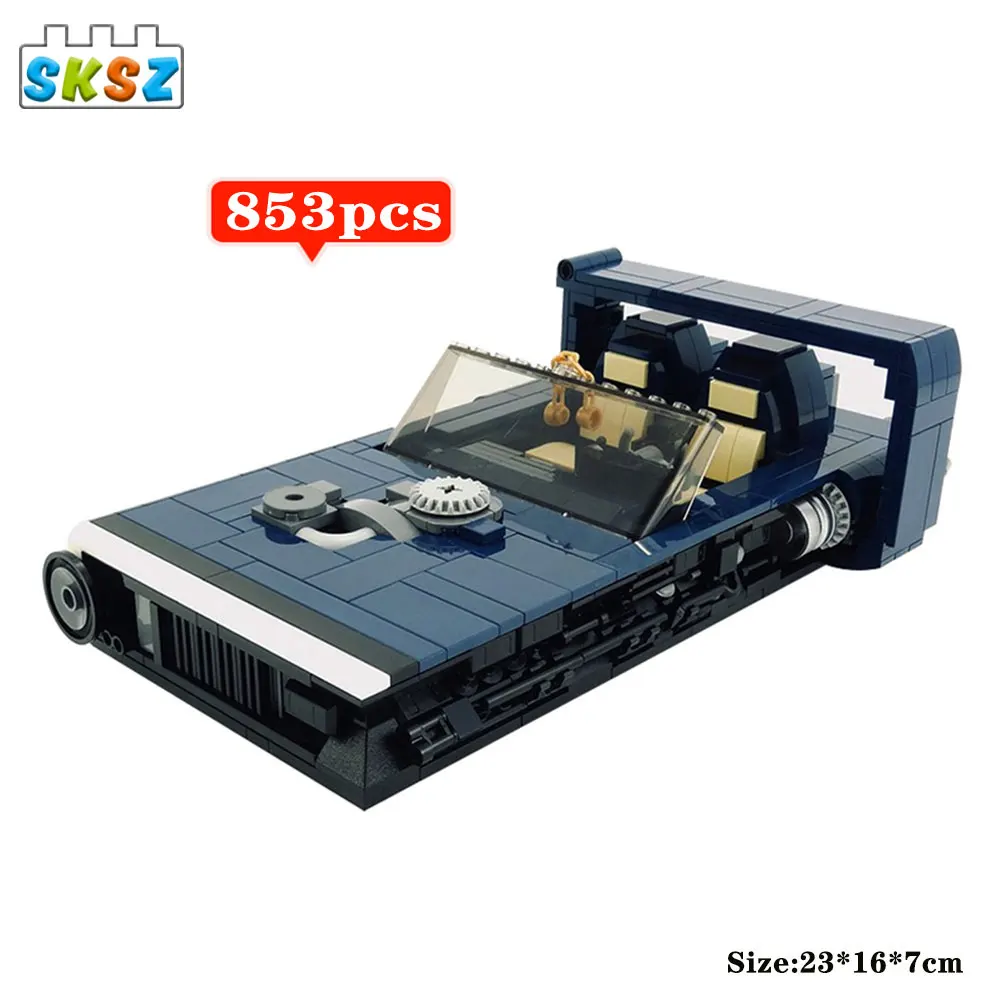 

MOC Land Flying Boat Car Model DIY Building Blocks Famous Movie high-tech Car Bricks Collection Kid Idea Toy Children for Boy Gi