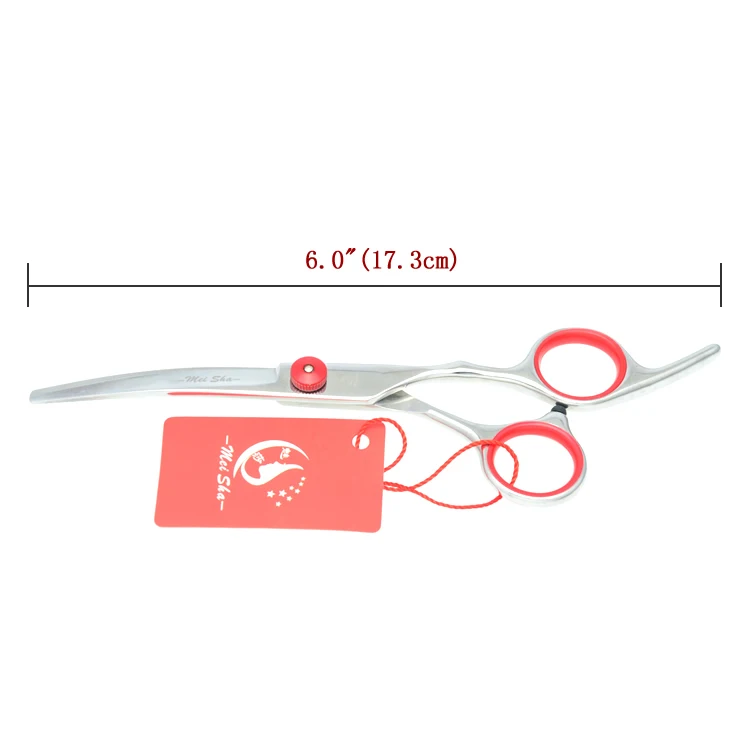 

6.0" Professional Scissors for Dog Grooming Stainless Steel Pet Straight Curved Shears Cat Thinning Tesoura Dog Suppliers B0001A