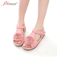 the first layer of leather sandals korean girls flower girls large soft bottom sandal shoes 2022 summer new tide