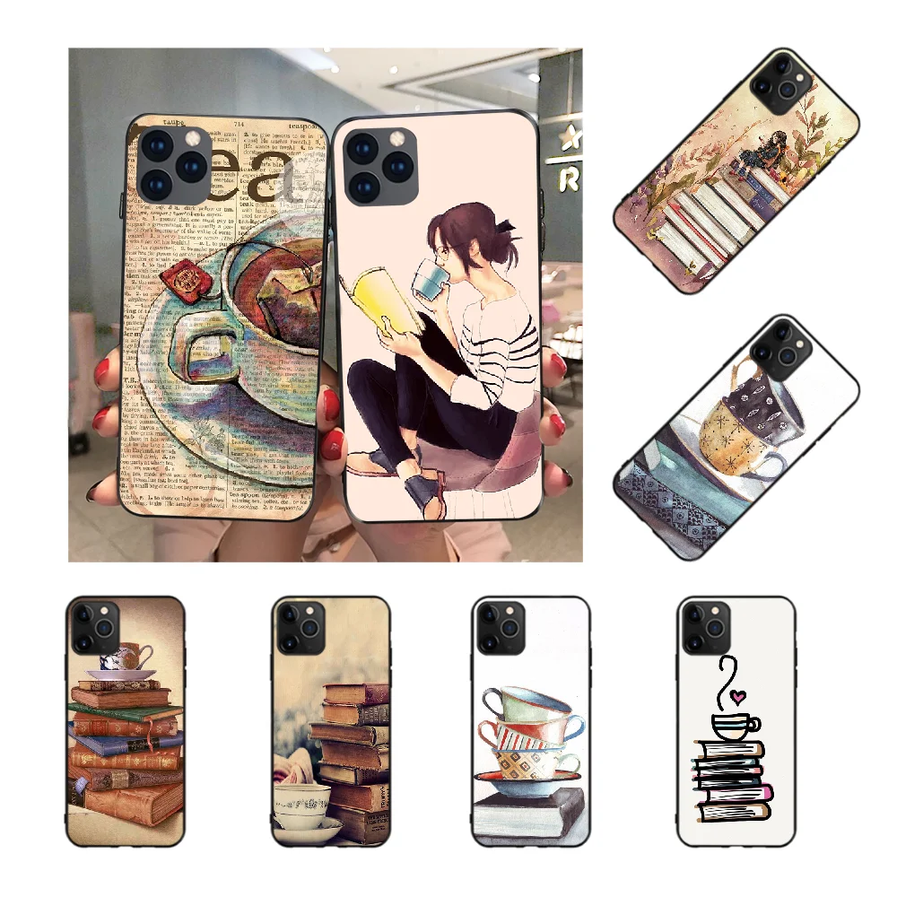 NBDRUICAI кофейная книга DIY окрашенный блестящий чехол для телефона iPhone 11 pro XS MAX 8 7 6 6S