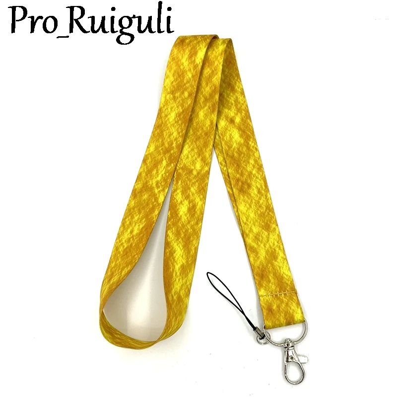 

Texture Gold Pattern Lanyard Keys Phone Holder Funny Neck Strap With Keyring ID Card DIY Animal webbings ribbons Hang Rope