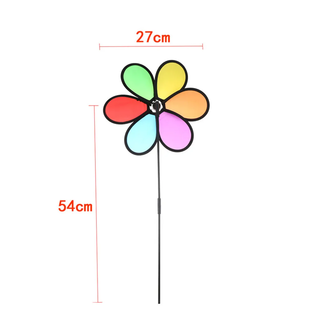 

1PC Colorful Rainbow Dazy Flower Spinner Wind Windmill Garden Yard Outdoor Decor Classic Toys Color Randomly Send