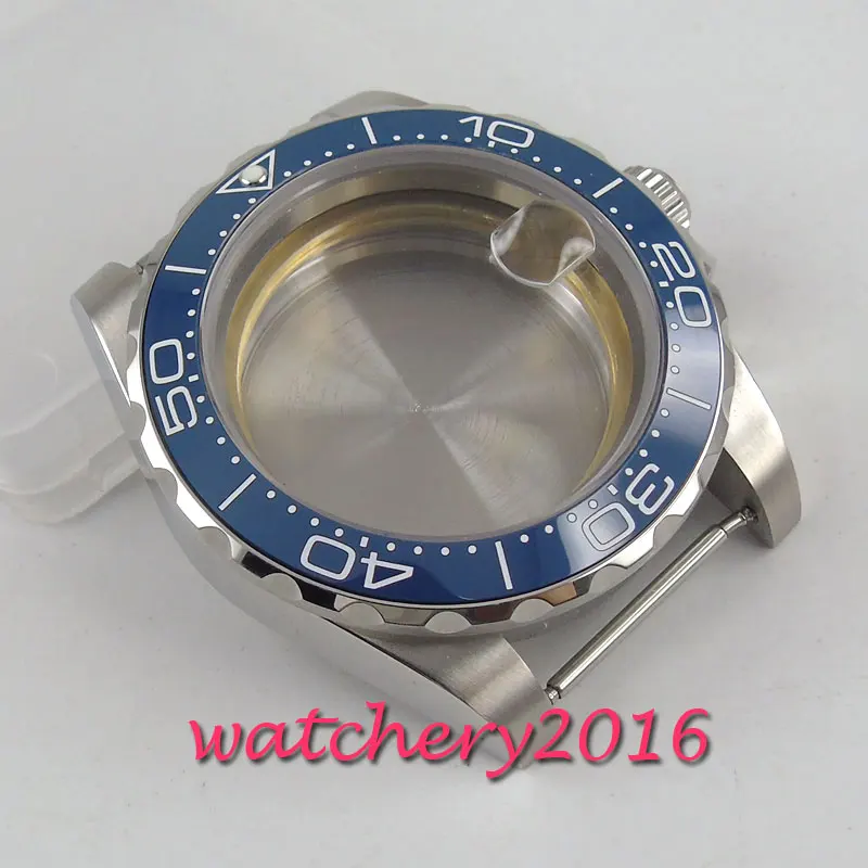 Новинка чехол 40 мм из нержавеющей стали Керамическая рамка сапфировое стекло