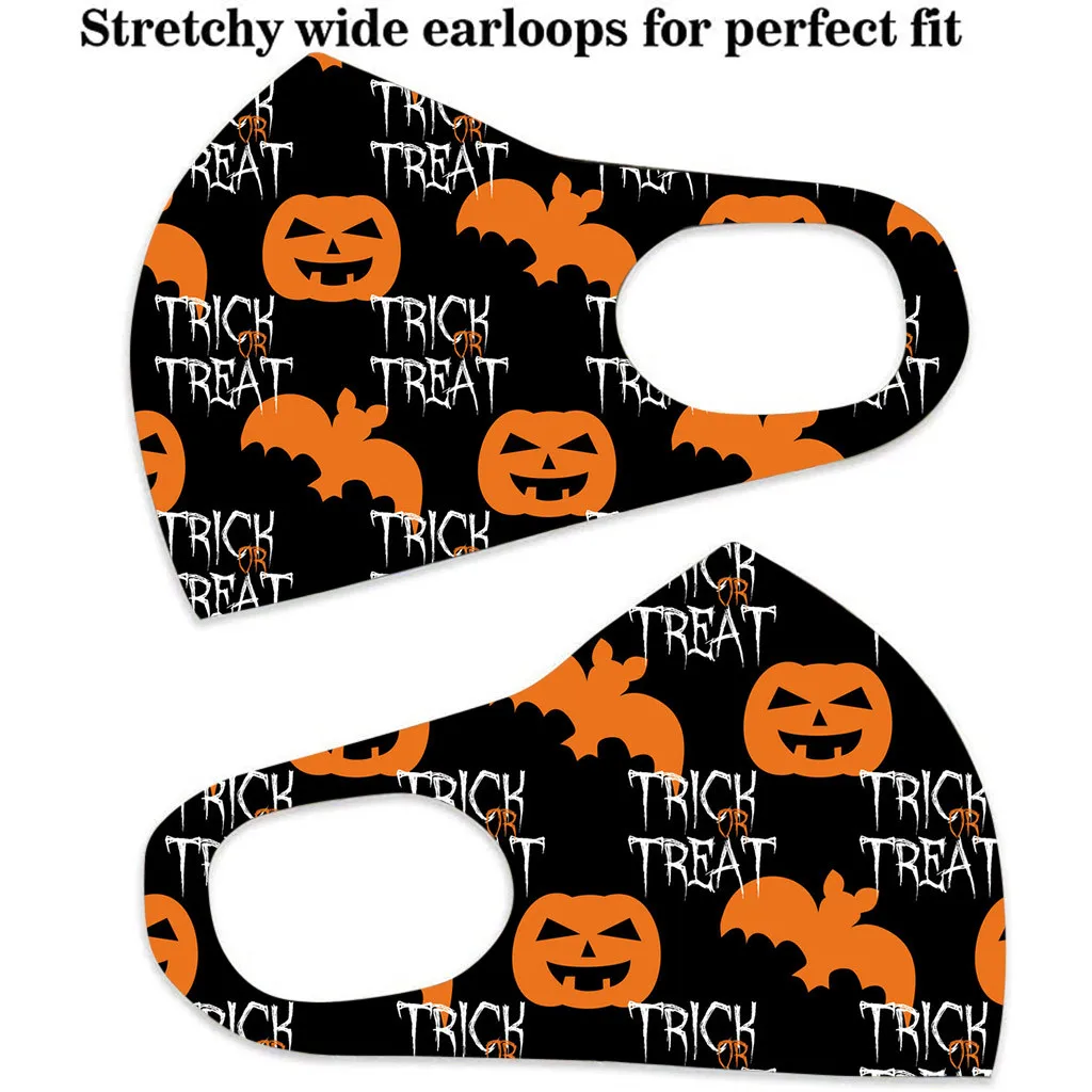 

1pc Children Halloween Mouth Mask for ProtectionWashable Earloop Mask kids face mask Mascarilla Mondkapjes wasbaar black