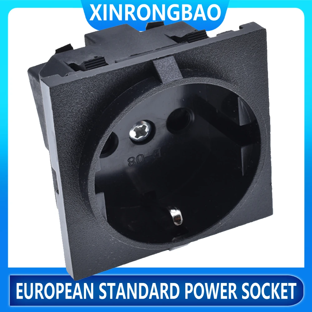 EU socket schuko black eu socket 16a power extension wall socket european germany korean European standard power socket E-08 4.8