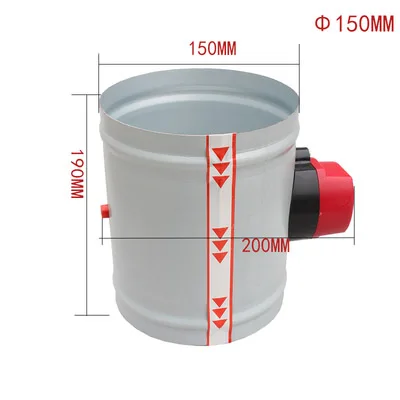

220 В оцинкованный Электрический воздушный клапан, моторизованный обратный клапан для трубы 3/4/5/6/8 дюймов 80/100/125/150/200/250 мм