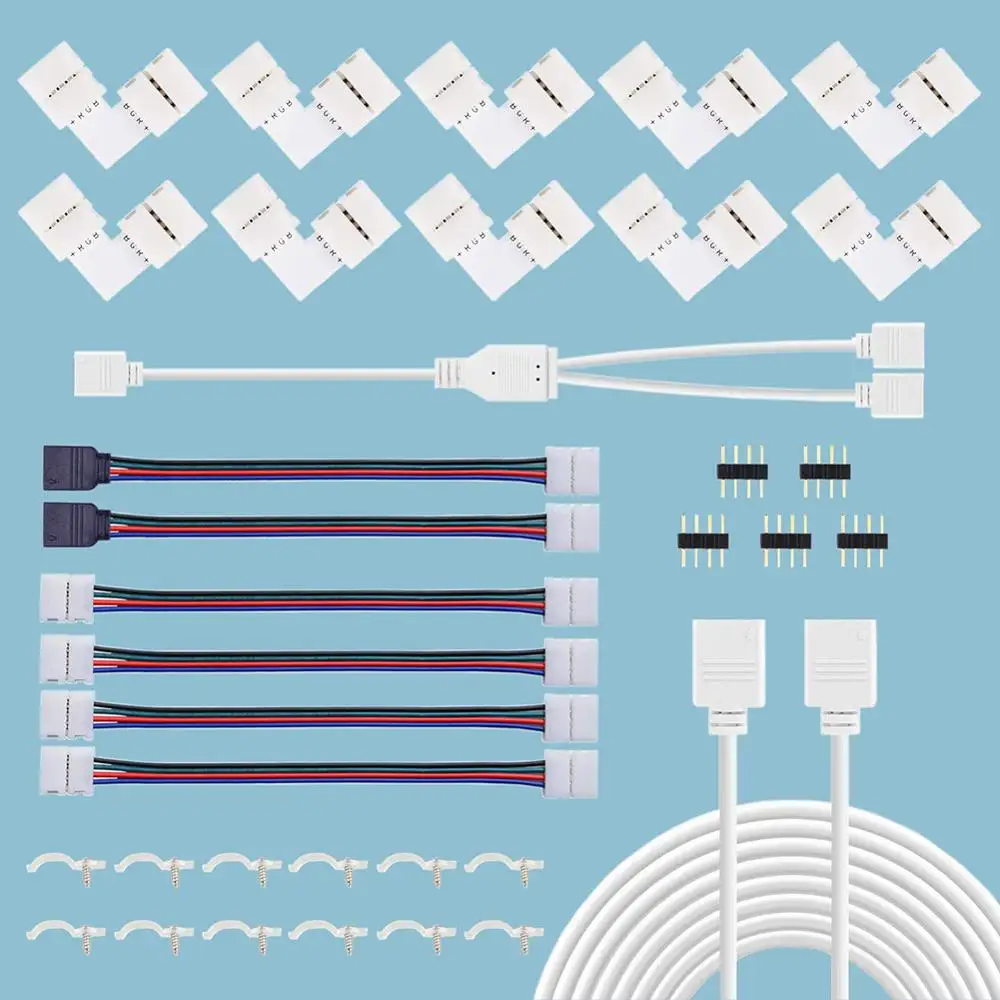 35 шт. 4 контактный Соединительный угловой 4pin RGB Тип разъема: штепсельная розетка