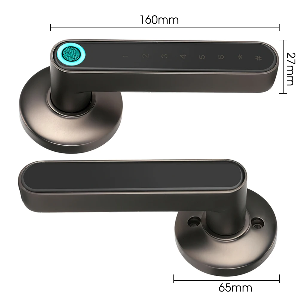 smart fingerprint door lock bluetooth digital electronic door lock anti theft password door handle for offices home apartment free global shipping