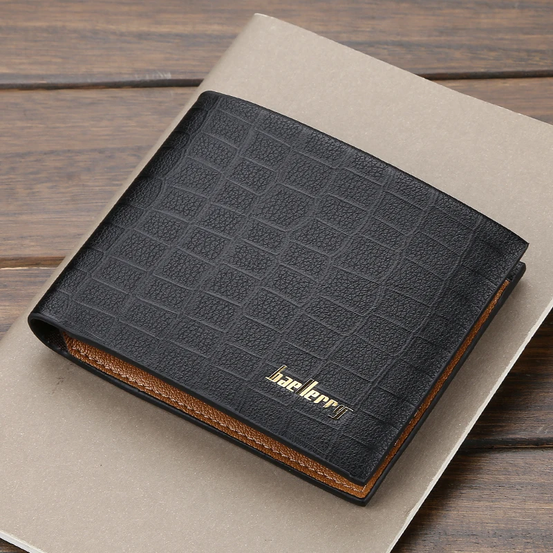 Мужской кошелек Винтажный кожаный брендовый Роскошный короткие тонкие мужские