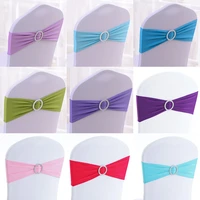 102030pcs chair decoration bow sash stretch chair backs sashes knot ties for wedding party hotel banquet chairs band tie decor