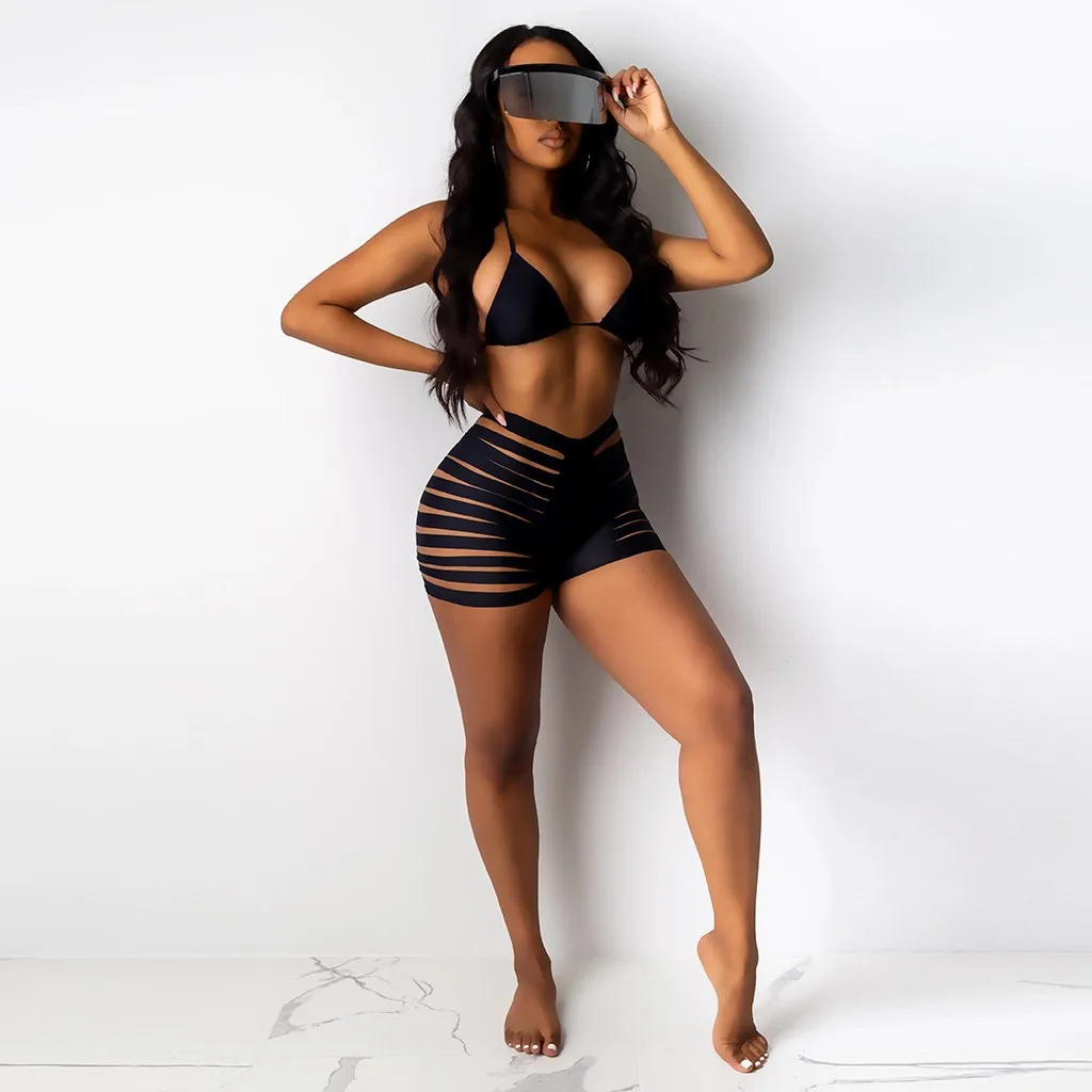 Комплект бикини с дырками для африканских женщин купальник пуш ап пляжная одежда