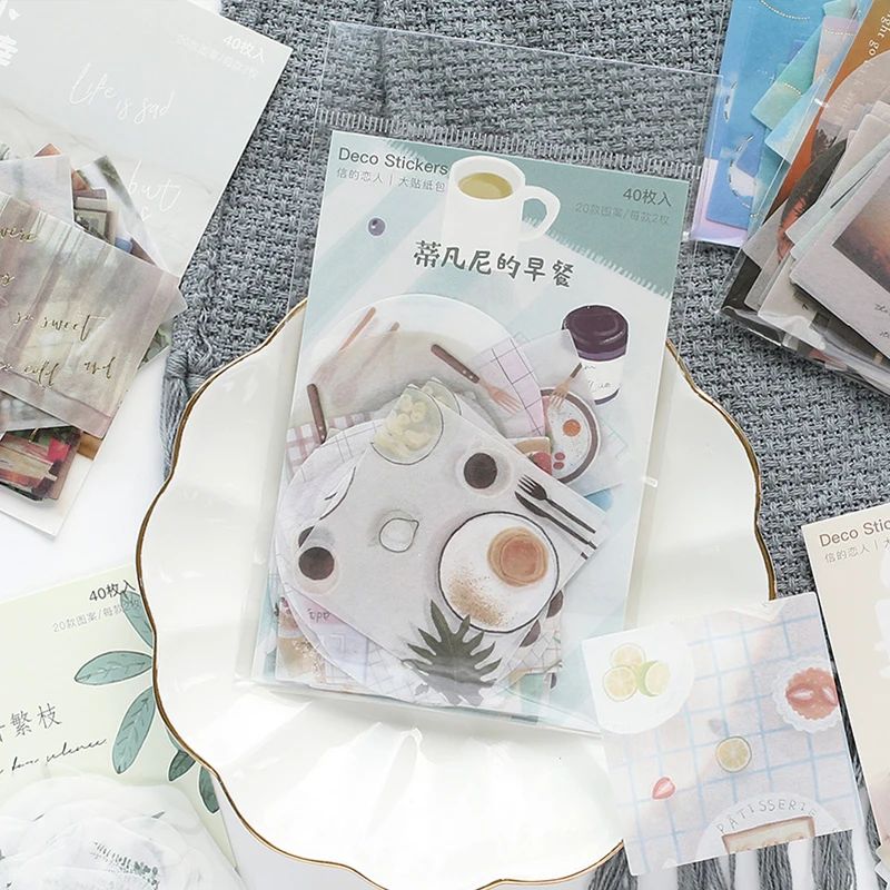 Винтажные канцелярские наклейки из фольги Дневник для путешествий планировщик