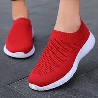 ladies casual sports shoes lightweight breathable mother shoes socks shoes fashion all match fitness running sneakers size35 43